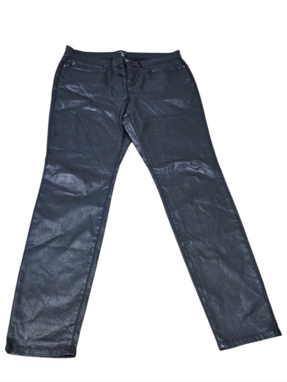 NWOT Women's Eileen Fisher Black Faux Leather Pants